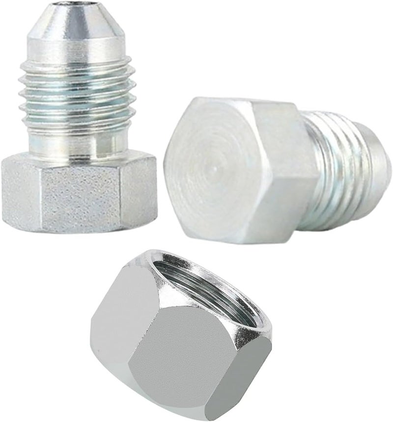 JROUTH JIC 06 Hydraulic Cap and Plug Hose Tube and Pipe Fitting Kit, 37 Degree Pipe Fitting Kit Cap and Plug Kit(8 Sets） - Image 4
